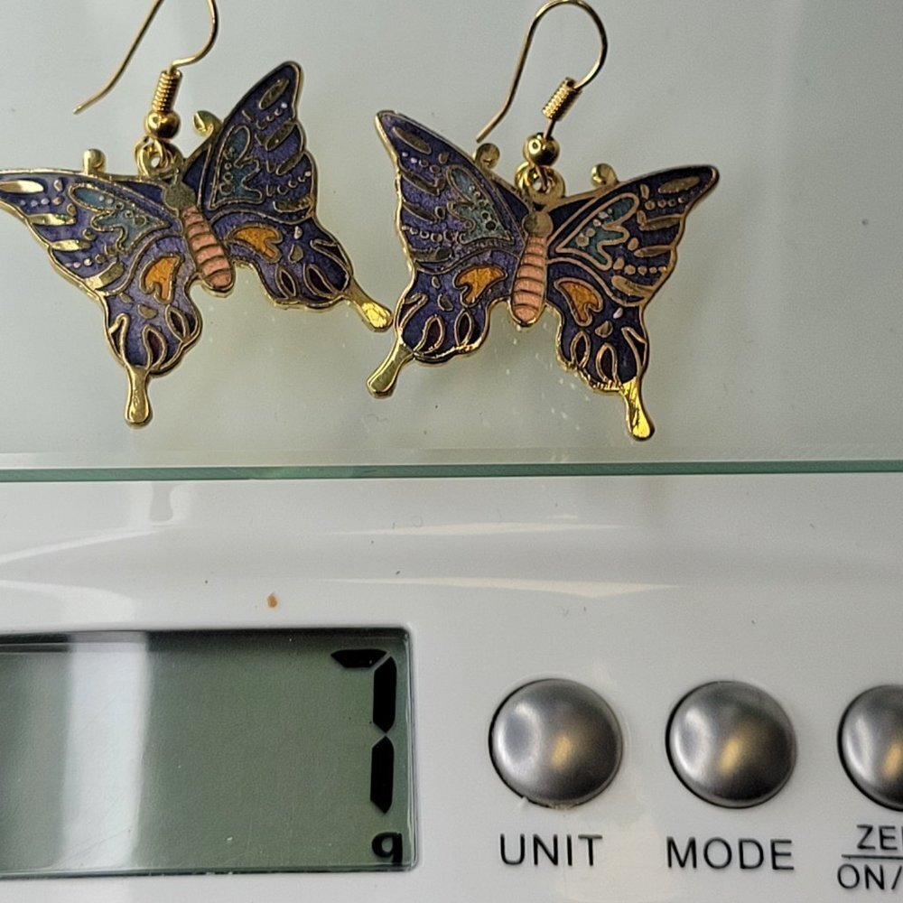 Butterfly Enamel Colorful Earrings - Picture 6 of 8